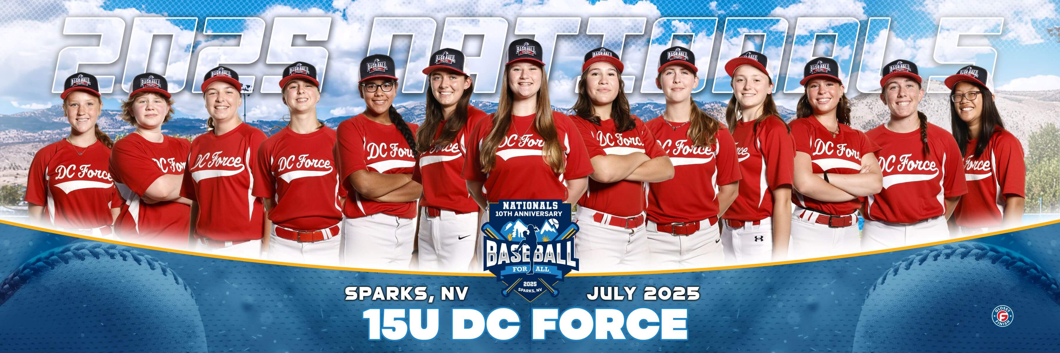 Sample youth sports panoramic team photo